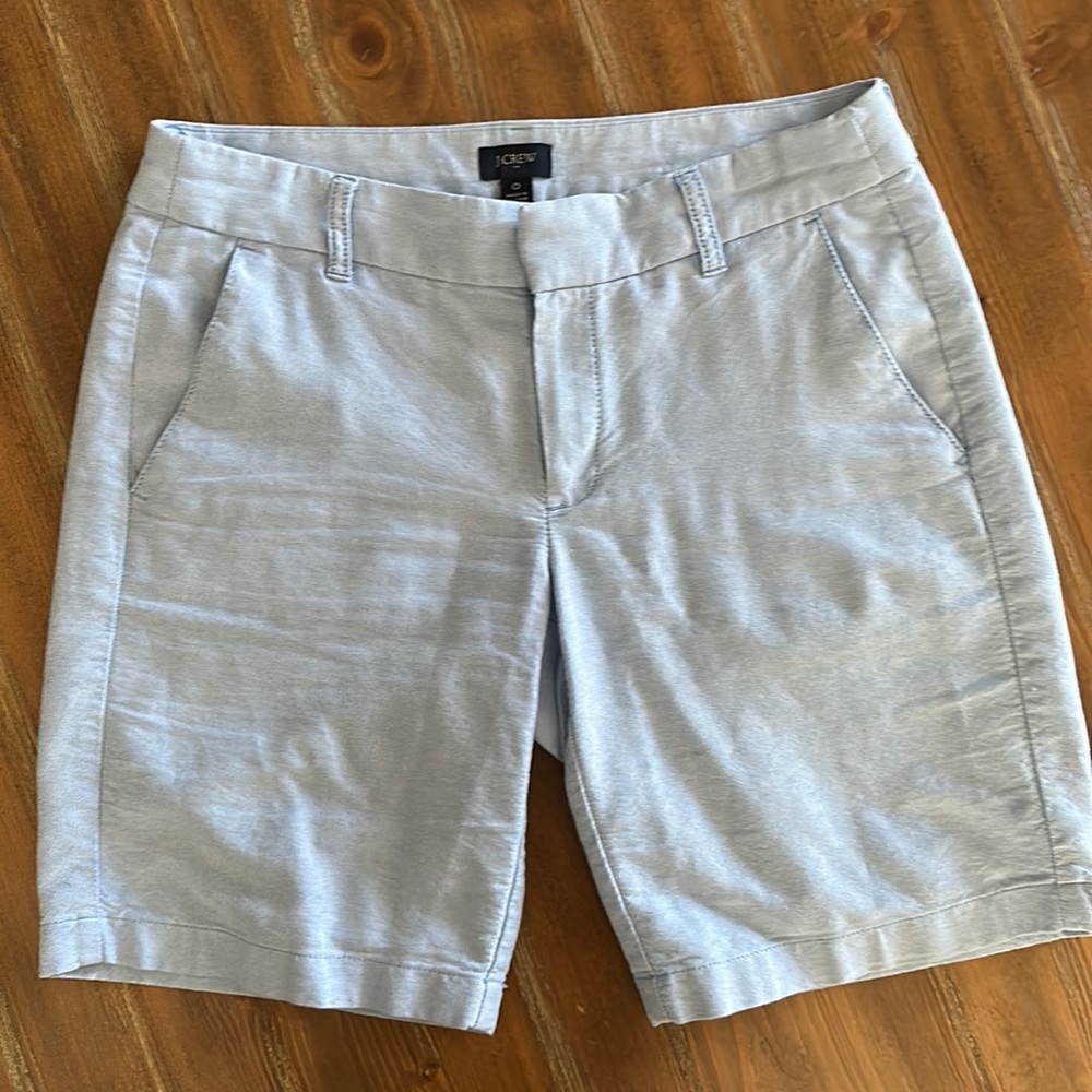 J Crew Cotton Bermuda Shorts Light Blue size 0